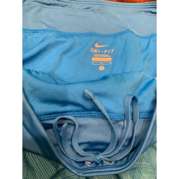 Nike Dri-Fit Blue Geometric Print Dri-Fit Running Shorts, Size Large - Picture 2 of 5